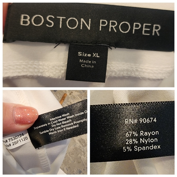 Boston Proper Off White Aspen Ponte Knit Pull On Stirrup Legging XL - Picture 2 of 16